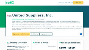 United Suppliers, Inc. Company Overview, Contact Details & Competitors ... - united suppliers