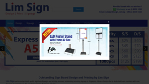 Sign Board Design and Sign Board Printing for Brands | Lim Sign - digital signage supplier in singapore