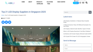 Top 21 LED Display Suppliers in Singapore 2025 - linsnled.com - digital signage supplier in singapore