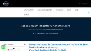 Top 15 Global Lithium Ion Battery Manufacturers - lithium ion suppliers