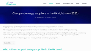 Cheapest energy suppliers in the UK right now (2025) - cheapest electricity supplier