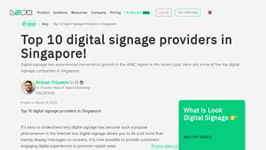 Look Blog: Top 10 digital signage providers in Singapore! - digital signage supplier in singapore