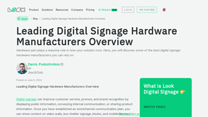 Leading Digital Signage Hardware Manufacturers Overview - digital signage supplier