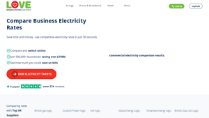 Compare Business Electricity Rates - Live Prices - Love Energy Savings - cheapest business electricity supplier