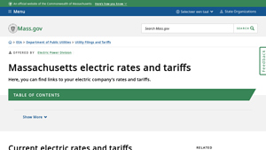 Massachusetts electric rates and tariffs | Mass.gov - electricity supplier rates