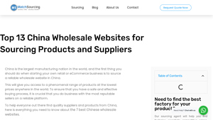 Top 13 Best Chinese Wholesalers Websites | MatchSourcing - china wholesale supplier