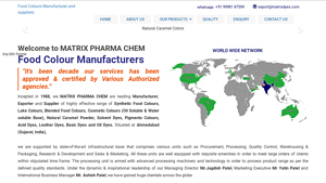 Food Colour Manufacturers | Food Coloring - Matrix Pharma Chem - natural food color supplier