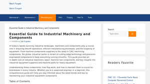 Essential Guide to Industrial Machinery and Components - machine parts suppliers