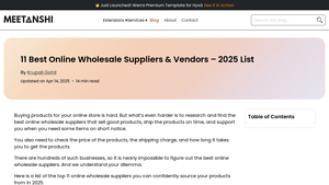 11 Best Online Wholesale Suppliers & Vendors - 2025 List - Meetanshi - online supplier and vendor directories
