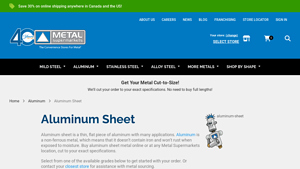 Buy Aluminum Sheet Metal Online - Metal Supermarkets - aluminum sheet suppliers