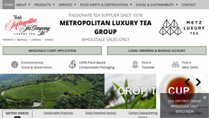 The Metropolitan Tea Company Inc. - Home - tea supplier
