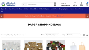 Custom Paper Shopping Bags | Mid-Atlantic Packaging - paper bag supplier