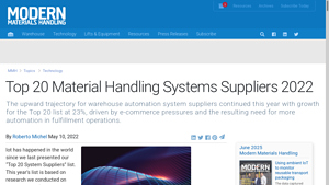 Top 20 Material Handling Systems Suppliers 2022 - material handling supplier