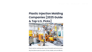 Best U.S. Plastic Injection Molding Companies for 2025 - plastic injection molding companies