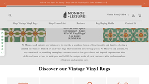 Vinyl Floorcloths | Vintage Vinyl Rugs | Monroe and Leisure - vinyl mat retro wholesale suppliers