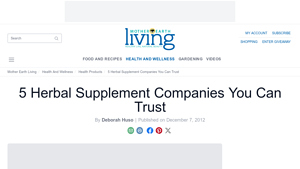 5 Herbal Supplement Companies You Can Trust - Mother Earth Living - best supplement supplier