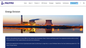 Energy Division - Power Plant Equipment Supplier - Multitex Group - power plant equipment supplier