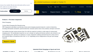 Metal Stampings & Parts | Metal Stamping Manufacturing - MW Components - metal stamping supplier