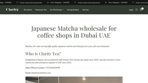 Japanese Matcha Wholesale in UAE - Clarity Tea - matcha supplier