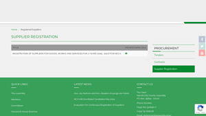 Registered Suppliers - Nairobi City County Assembly - county suppliers