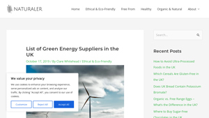 List of Green Energy Suppliers in the UK - Naturaler - eco friendly energy supplier