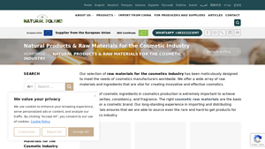 Natural Cosmetic Raw Materials Supplier | Natural Poland - cosmetic ingredients supplier