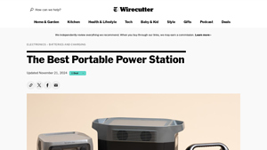 The 3 Best Portable Power Stations of 2025 | Reviews by Wirecutter - portable power supplier