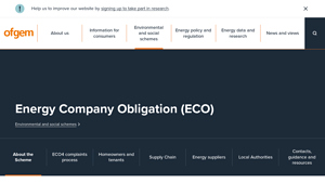 Energy Company Obligation (ECO) - Ofgem - eco friendly energy supplier