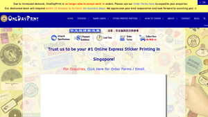 #1 Express Sticker & Label Printing in Singapore! | OneDayPrint - decal supplier