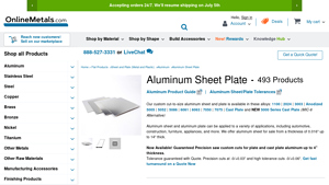 Aluminum Sheet & Plate | Cut to Size l For Sale at Online Metals - aluminum sheet suppliers