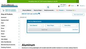 Buy Aluminum (Aluminium) Cut to Size - Online Metals - aluminium metal suppliers