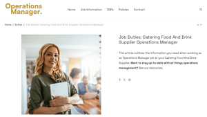 Job Duties: Catering Food And Drink Supplier Operations Manager - catering food and drink supplier
