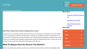 Essential Household Supplies List - Out of Milk - household supplier