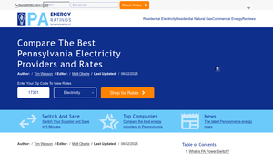 Compare The Best Pennsylvania Electricity Providers and Rates - electric supplier rates in pa
