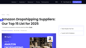 Amazon Dropshipping Suppliers: Top 10 List for 2025 - PageFly - drop shipping supplier platforms with storefront