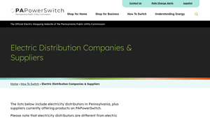 List of Electric Distribution Companies and Suppliers - electric generation supplier