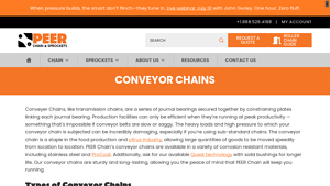 Conveyor Chain - Long Lasting Conveyor Chains - PEER Chain - conveyor chain suppliers winnipeg