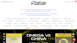 PingPongOnline.com, Table Tennis Super Store - pingpong table supplier china