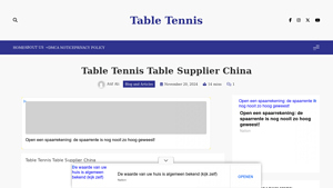 Table Tennis Table Supplier China - pingpongzippy.com - indoor tennis table supplier china