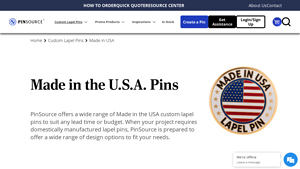USA Made Lapel Pins, Made in USA Lapel Pins - PinSource - lapel pin supplier