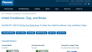 Infield Conditioner, Clay, Bricks - Pioneer Athletics - dirt supplier