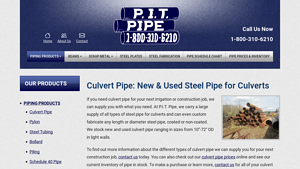 Culvert Pipe: New & Used Steel Culverts | P.I.T. Pipe - culvert suppliers