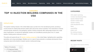 top 10 injection molding companies in the USA - PLAS.CO - plastic injection molding companies