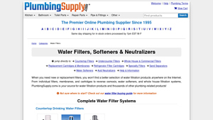 Water filters, UV water purification systems, Cartridges and more! - water filter supplier