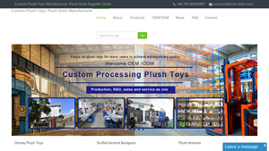 Custom Plush Toys Manufacturer, Plush Dolls Supplier China - JiaoYang ... - plush toy supplier