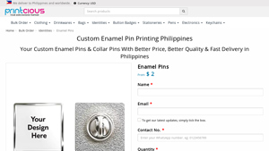 Custom Enamel Pins, Collar Pins, Lapel Pins | Philippines - Printcious - enamel pin supplier