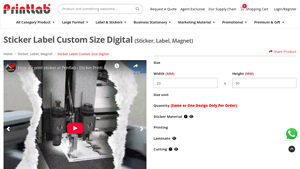 Custom Size Sticker Label Printing in Malaysia - sticker supplier