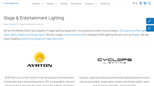 Stage & Entertainment Lighting Supplier ⋆ Procom Middle East - stage lighting equipment supplier
