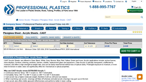 CAST Acrylic Sheet - Plexiglass Supplier - Order Online - acrylic sheet plexiglass suppliers