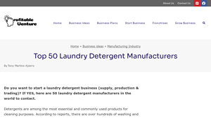 Top 50 Laundry Detergent Manufacturers - ProfitableVenture - laundry detergent supplier